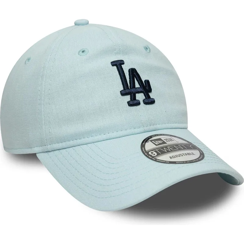 bojd-bla-justerbar-keps-med-marinbla-logotyp-9twenty-linen-fran-los-angeles-dodgers-mlb-av-new-era