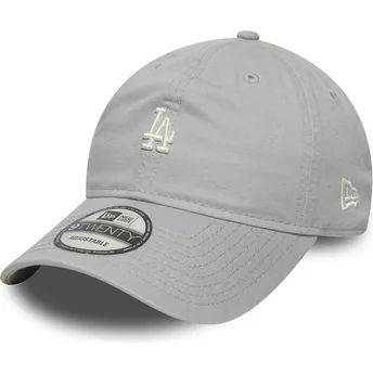 Grå justerbar böjd keps 9TWENTY Mini Logo Washed Los Angeles Dodgers MLB från New Era