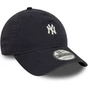 justerbar-marinbla-9twenty-mini-logo-washed-new-york-yankees-mlb-keps-fran-new-era