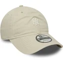 new-era-new-york-yankees-mlb-9twenty-mini-logo-washed-justerbar-beige-bojd-keps