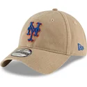 beige-justerbar-bojd-keps-9twenty-core-classic-new-york-mets-mlb-fran-new-era