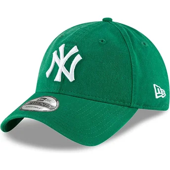 New Era New York Yankees MLB 9TWENTY Core Classic grön justerbar böjd keps