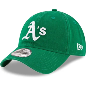 Grön justerbar 9TWENTY Core Classic böjd keps från Oakland Athletics MLB av New Era