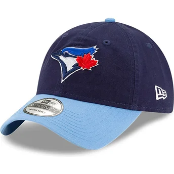Justerbar marinblå böjd keps 9TWENTY Core Classic Toronto Blue Jays MLB från New Era