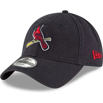 Justerbar mörkblå 9TWENTY Core Classic keps med böjd skärm från St. Louis Cardinals MLB av New Era