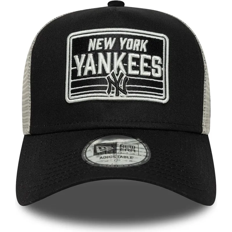 svart-och-vit-trucker-keps-a-frame-patch-fran-new-york-yankees-mlb-av-new-era