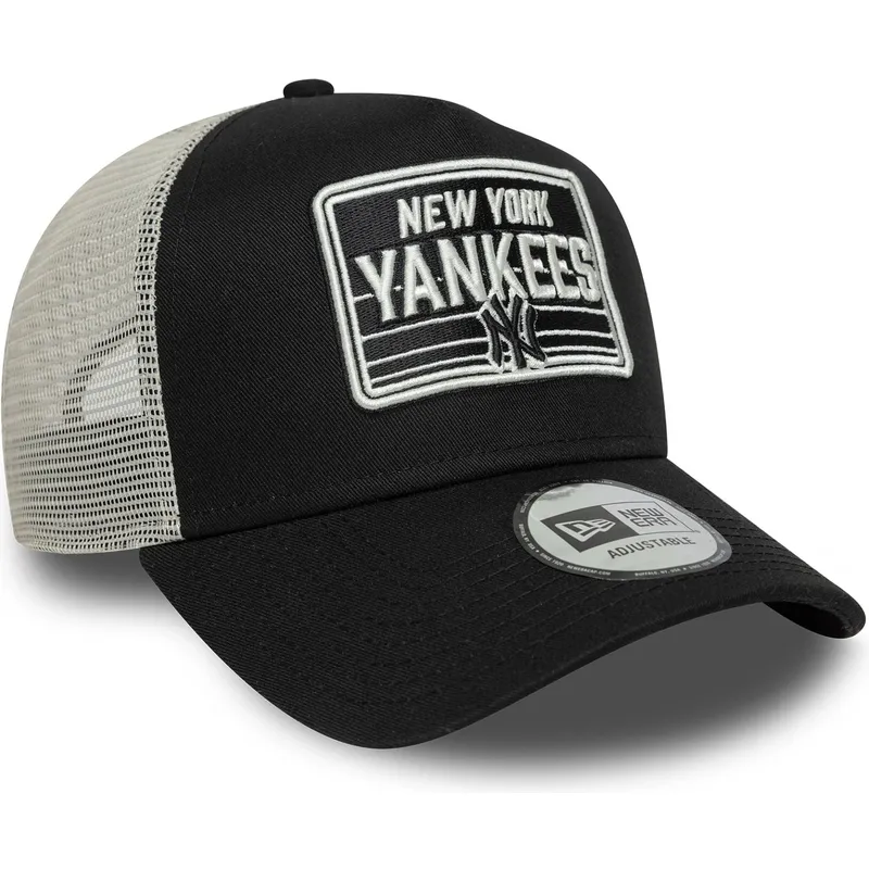 svart-och-vit-trucker-keps-a-frame-patch-fran-new-york-yankees-mlb-av-new-era