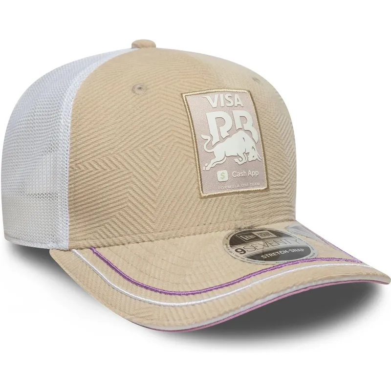 beige-trucker-keps-9seventy-stretch-snap-monaco-race-special-fran-racing-bulls-f1-team-formula-1-av-new-era