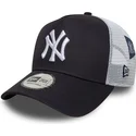 new-era-new-york-yankees-mlb-morkbla-och-vit-a-frame-multi-patch-truckerkeps