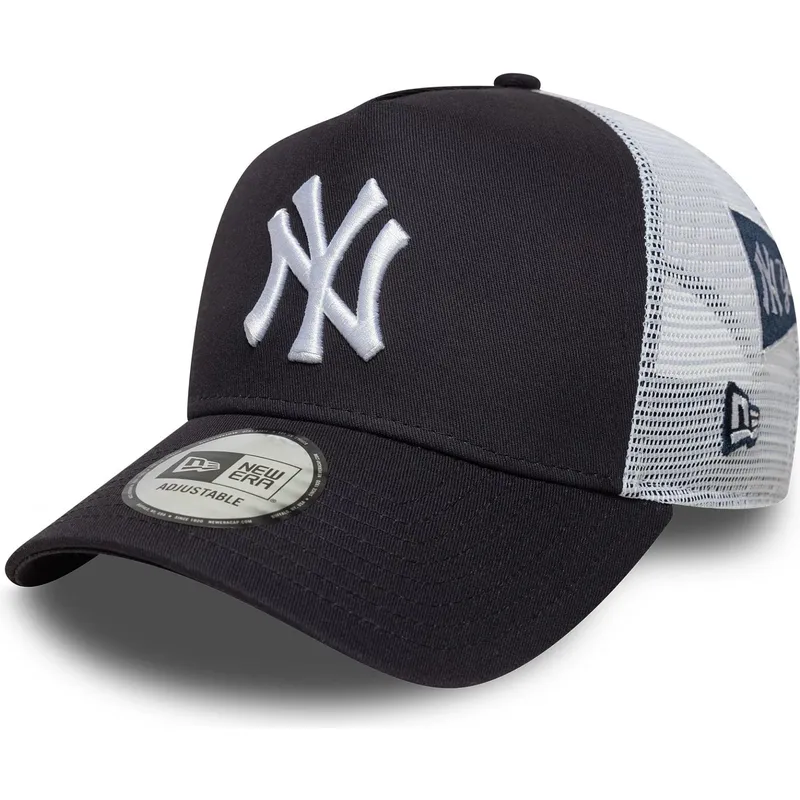 truckerkeps-marinbla-och-vit-a-frame-multi-patch-fran-new-york-yankees-mlb-av-new-era