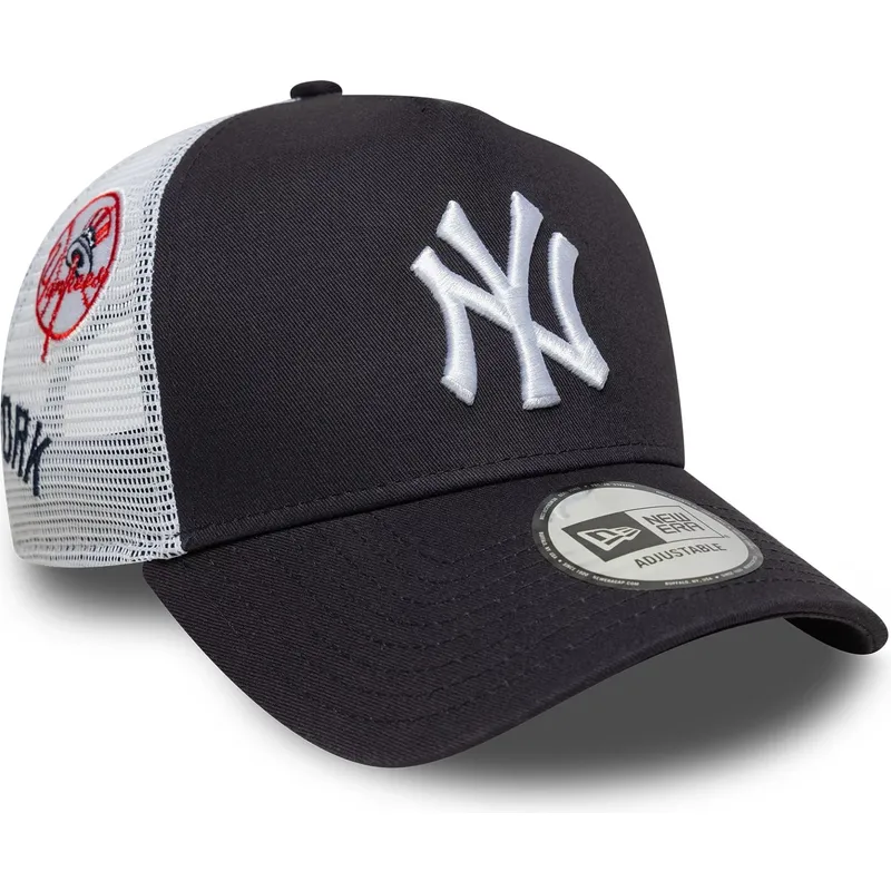 truckerkeps-marinbla-och-vit-a-frame-multi-patch-fran-new-york-yankees-mlb-av-new-era