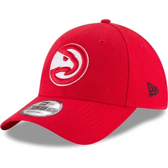 Justerbar röd böjd keps 9FORTY The League Atlanta Hawks NBA från New Era