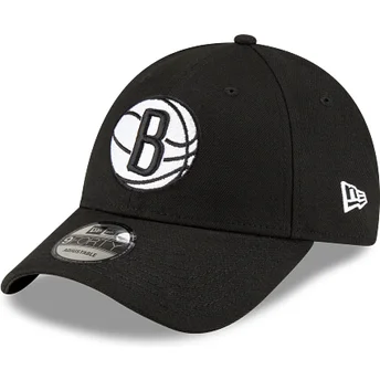 Justerbar svart böjd keps 9FORTY The League Brooklyn Nets NBA från New Era
