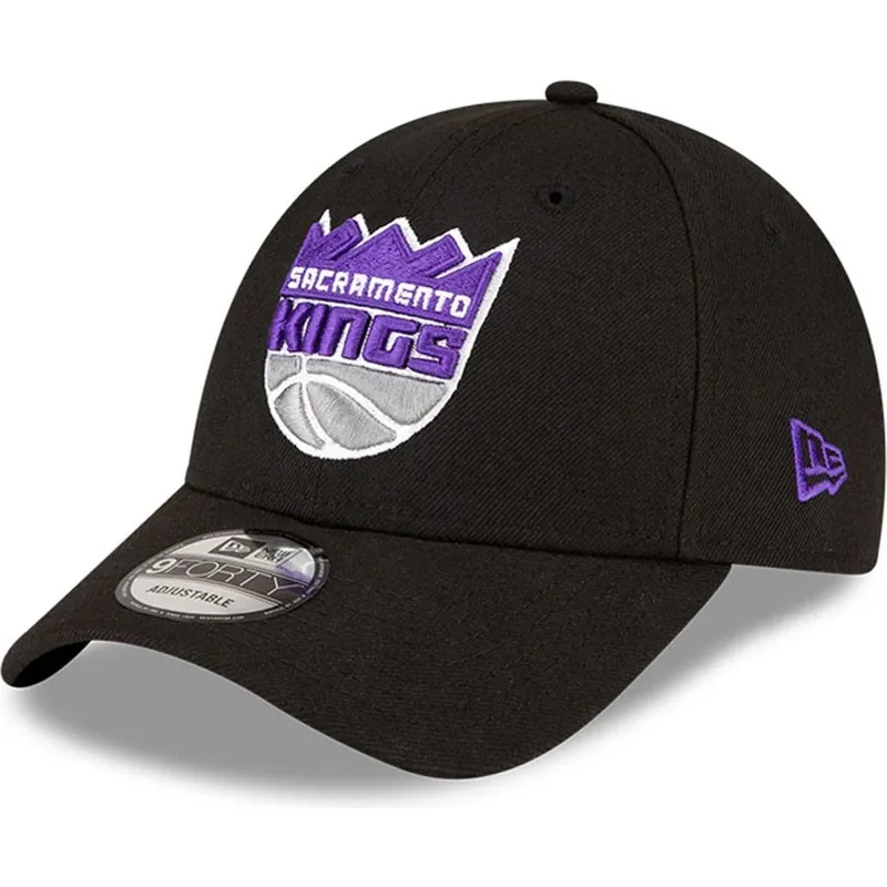 svart-justerbar-kurvad-keps-9forty-the-league-fran-sacramento-kings-nba-av-new-era
