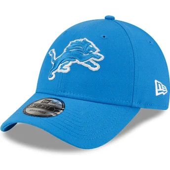Justerbar blå böjd keps 9FORTY The League Detroit Lions NFL från New Era