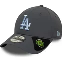 gra-justerbar-bojd-keps-med-bla-logotyp-9forty-recycled-los-angeles-dodgers-mlb-fran-new-era