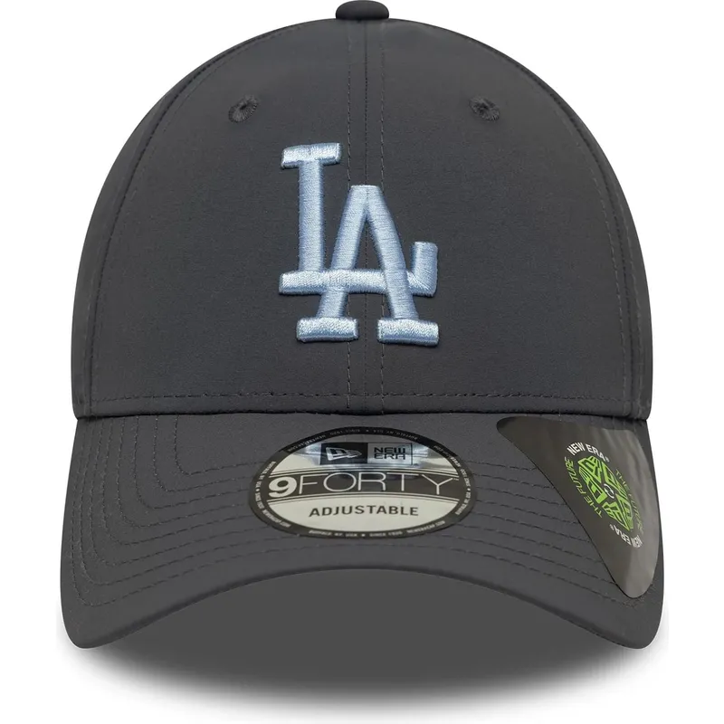 gra-justerbar-bojd-keps-med-bla-logotyp-9forty-recycled-los-angeles-dodgers-mlb-fran-new-era