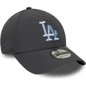 new-era-los-angeles-dodgers-mlb-9forty-gra-justerbar-bojd-keps-med-bla-logotyp-atervunnen