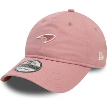 Rosa justerbar böjd keps med rosa logo 9TWENTY Seasonal från McLaren Racing Formula 1 av New Era