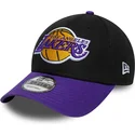 justerbar-svart-och-violett-bojd-keps-9forty-side-patch-los-angeles-lakers-nba-fran-new-era