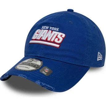 New Era New York Giants NFL 9TWENTY Washed Distress justerbar blå böjd keps