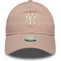 new-york-yankees-mlb-new-era-9twenty-dye-denim-rosa-justerbar-kurvad-keps-for-kvinnor