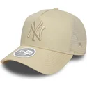 beige-truckerkeps-for-kvinnor-a-frame-league-essential-new-york-yankees-mlb-fran-new-era