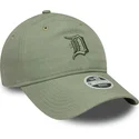 gron-bojd-justerbar-keps-for-dam-med-gront-9twenty-linen-logotyp-fran-detroit-tigers-mlb-av-new-era