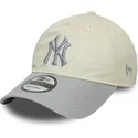new-era-new-york-yankees-mlb-world-series-cooperstown-9twenty-beige-och-gra-justerbar-damkeps