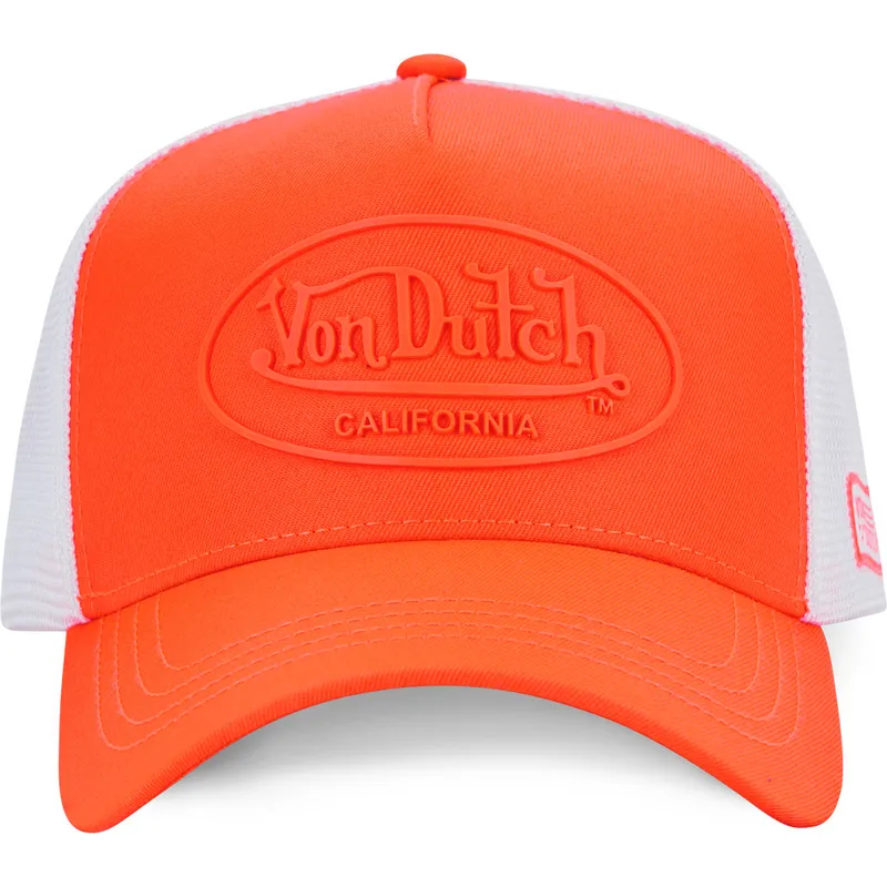 keps-trucker-orange-och-vit-fluo04-fran-von-dutch