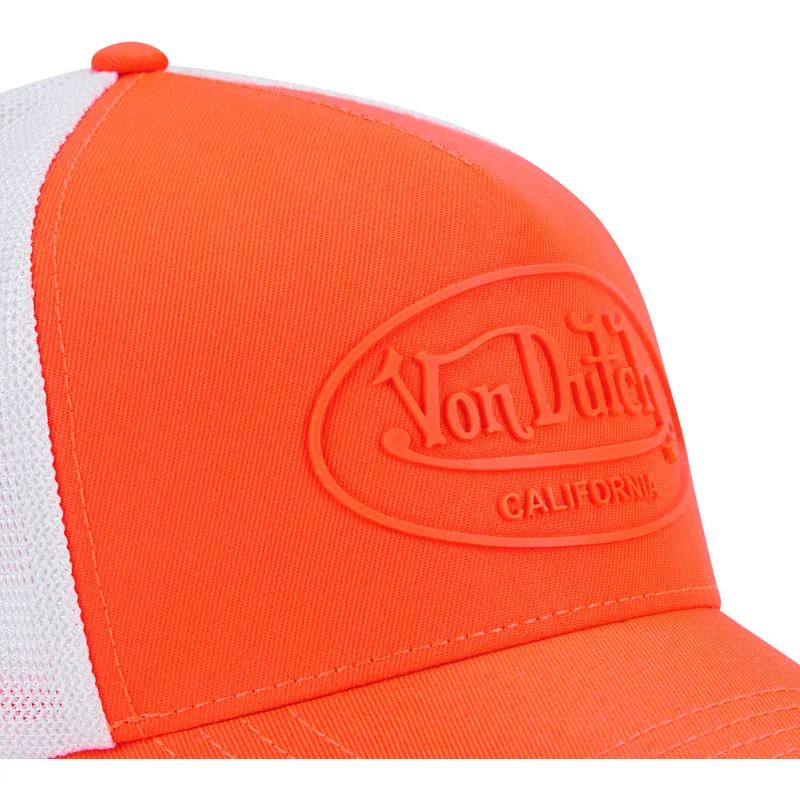 keps-trucker-orange-och-vit-fluo04-fran-von-dutch