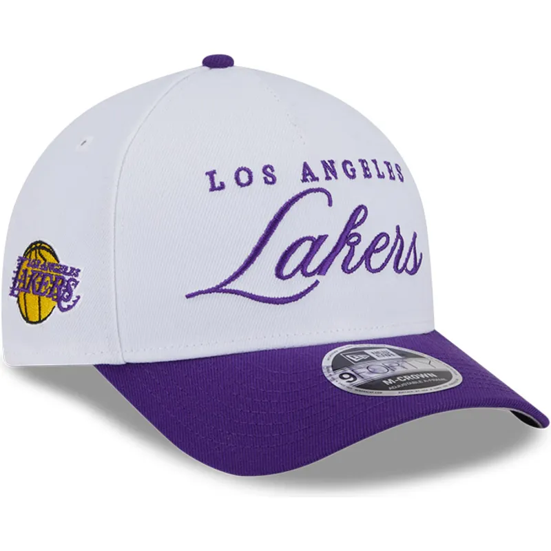 vit-och-lila-kurvad-keps-snapback-9forty-m-crown-draft-2025-fran-los-angeles-lakers-nba-av-new-era