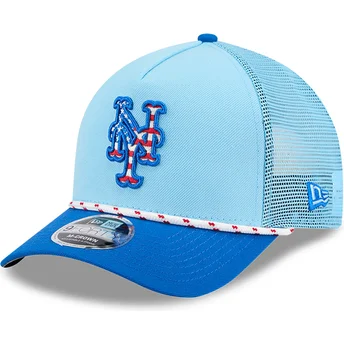 New York Mets MLB New Era blå 9FORTY M-Crown A Frame 4th July truckerkeps