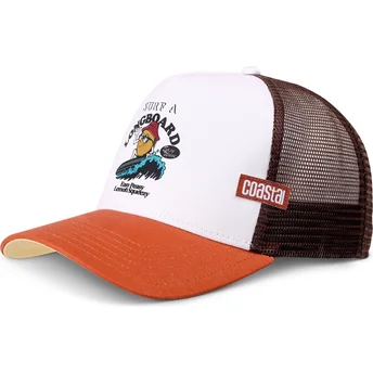 Gorra trucker vit och brun Easy Lemon HFT från Coastal