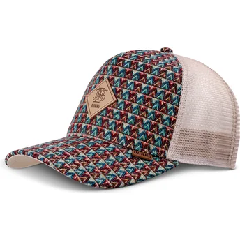 Beige truckerkeps HFT Colour Triangle från Djinns