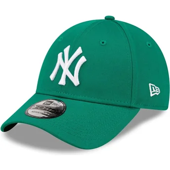 Grön justerbar böjd keps för kvinnor 9FORTY League Essential New York Yankees MLB från New Era