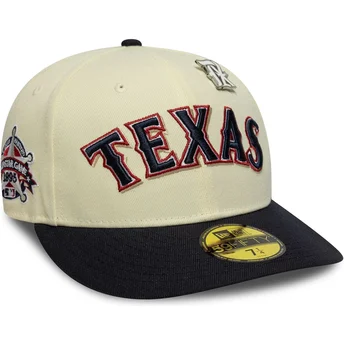 Beige och marinblå kurvad keps 59FIFTY All Star Game Pin Texas Rangers MLB från New Era