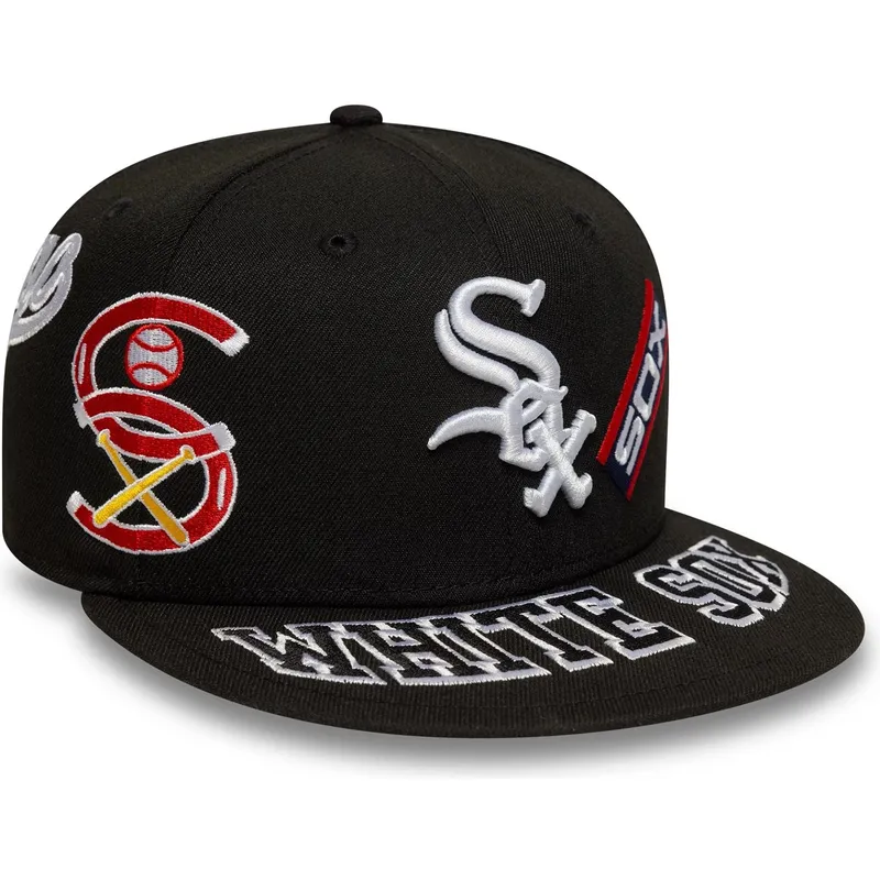 svart-platt-keps-justerad-59fifty-all-over-av-chicago-white-sox-mlb-fran-new-era