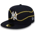 marinbla-platt-keps-justerad-59fifty-chain-wrap-fran-new-york-yankees-mlb-av-new-era