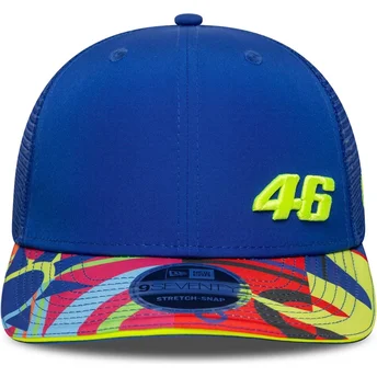 Blå kurvad snapback-keps 9SEVENTY Stretch Snap Lifestyle av Valentino Rossi VR46 MotoGP från New Era