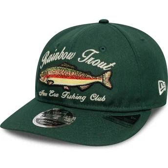 Justerbar grön böjd keps 9FIFTY Retro Crown Outdoor Fishing Club från New Era