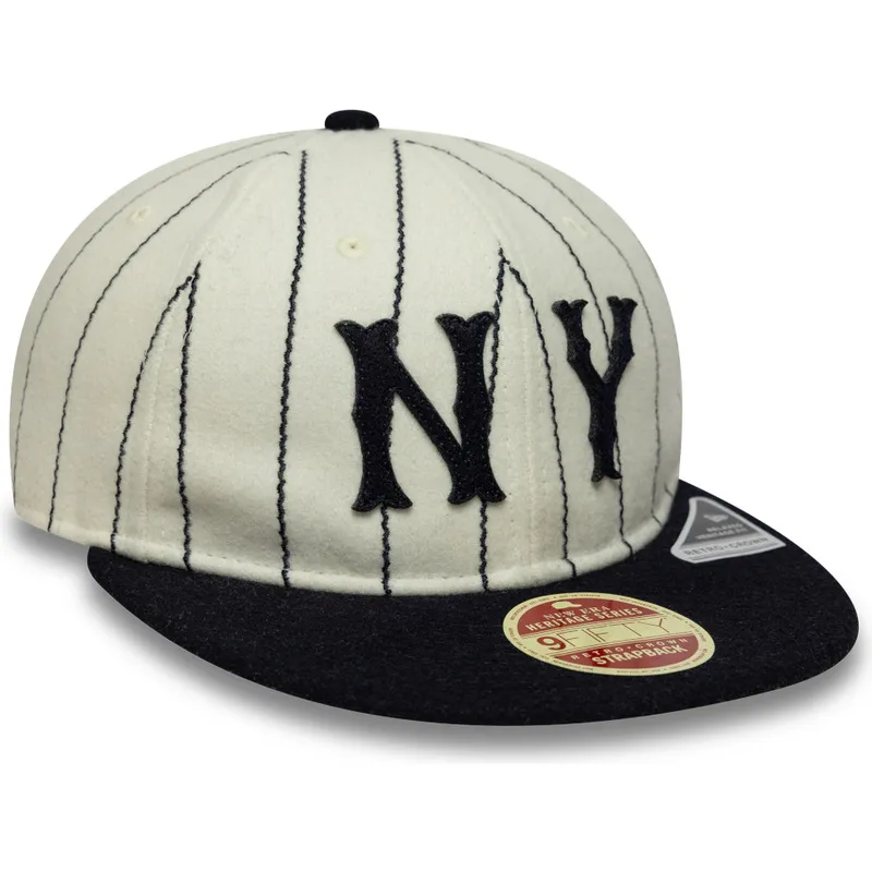 platt-keps-beige-och-marinbla-justerbar-9fifty-retro-crown-heritage-fran-new-york-yankees-mlb-av-new-era