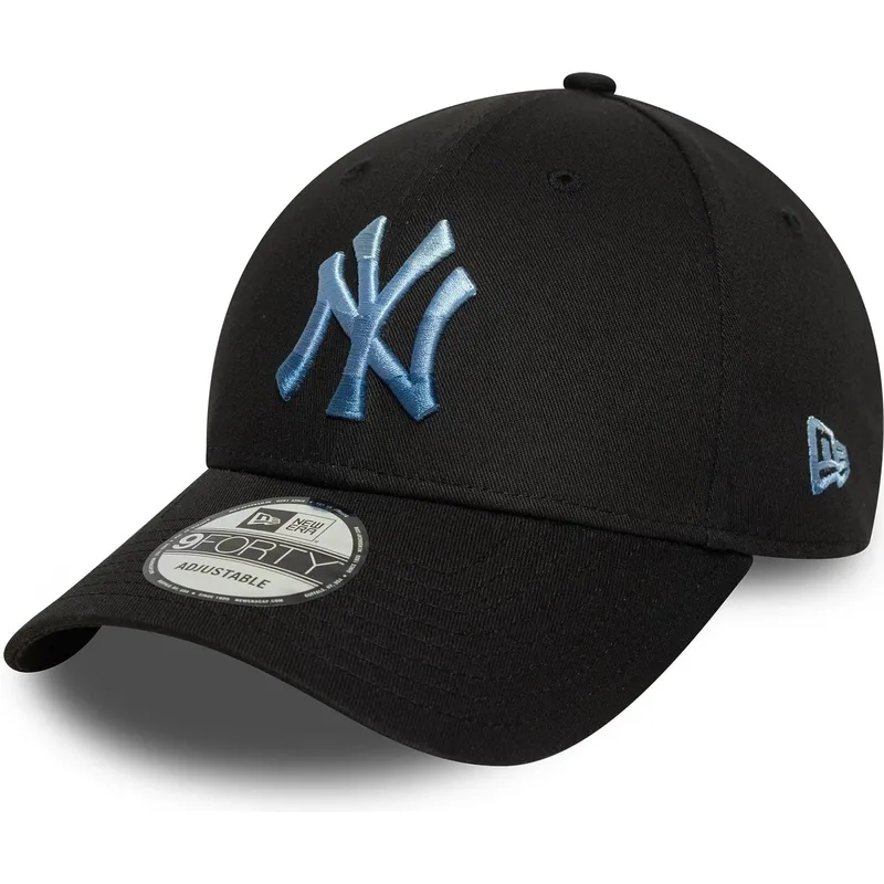 svart-justerbar-kurvad-keps-med-bla-logotyp-9forty-ombre-infill-fran-new-york-yankees-mlb-av-new-era