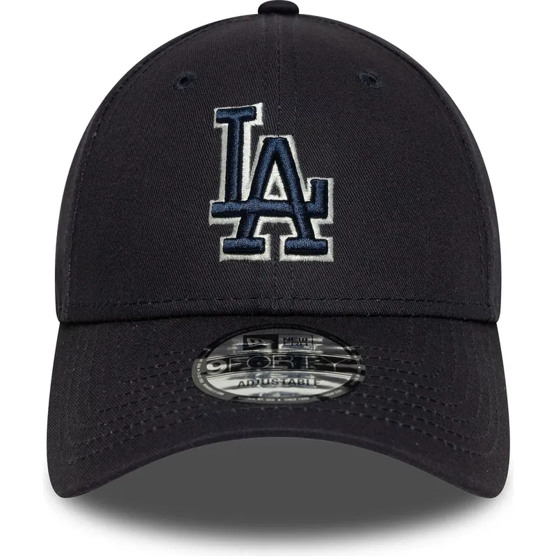 marinbla-justerbar-kurvad-keps-med-bla-logotyp-9forty-team-outline-fran-los-angeles-dodgers-mlb-av-new-era