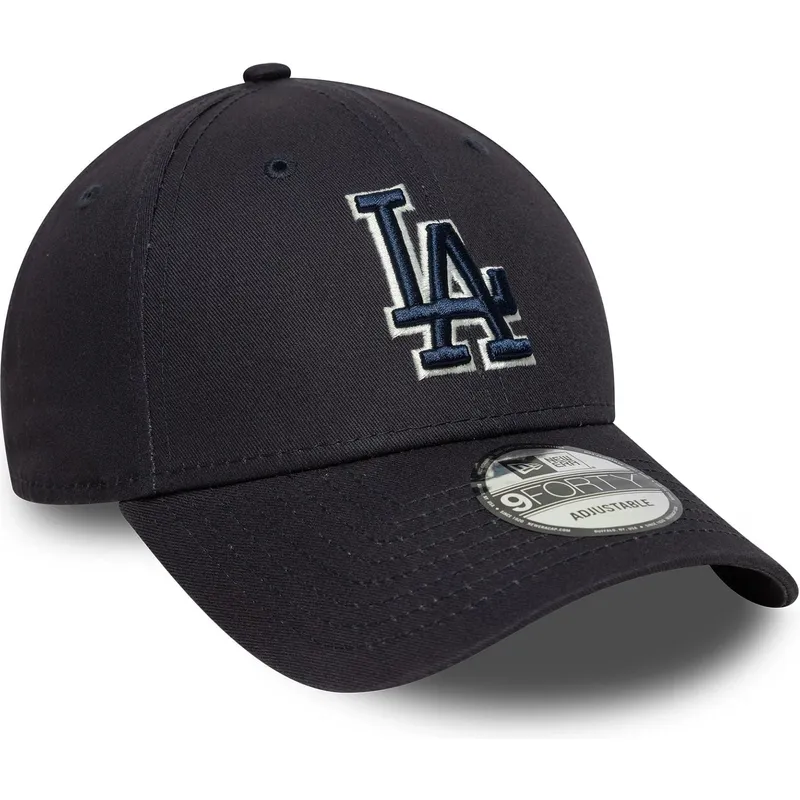 marinbla-justerbar-kurvad-keps-med-bla-logotyp-9forty-team-outline-fran-los-angeles-dodgers-mlb-av-new-era
