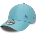 ljusbla-bojd-justerbar-keps-med-bla-logotyp-9forty-tonal-flawless-fran-new-york-yankees-mlb-av-new-era