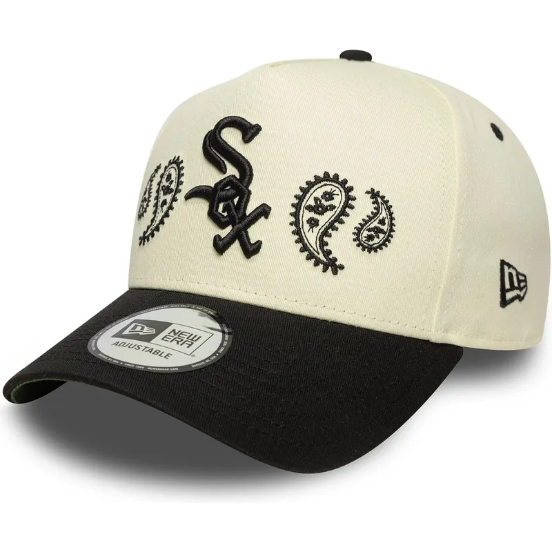 bojd-keps-beige-och-svart-snapback-a-frame-paisley-fran-chicago-white-sox-mlb-av-new-era