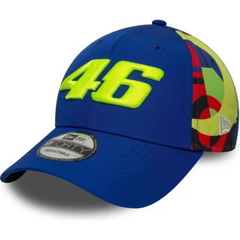 Blå kurvad snapback-keps 9FORTY Fanwear från Valentino Rossi VR46 MotoGP av New Era