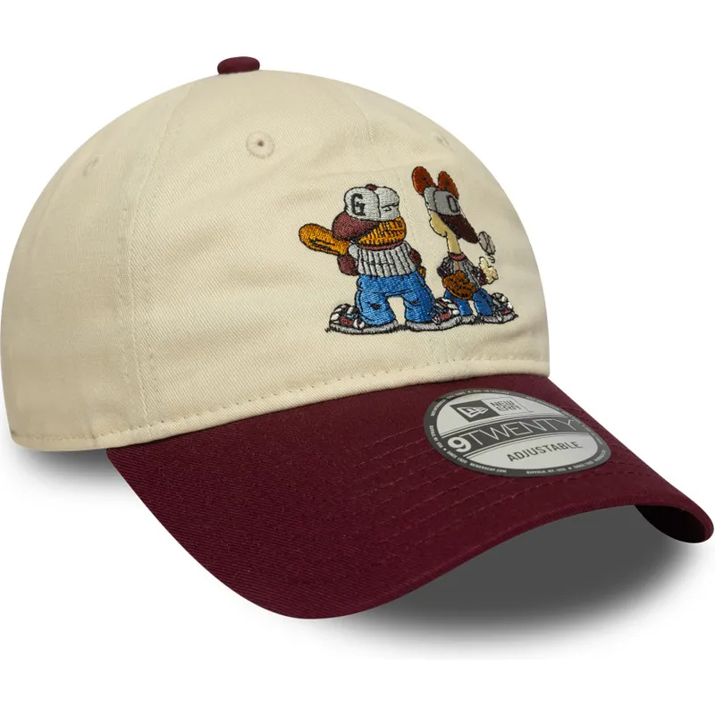 bojd-beige-och-vinrod-justerbar-keps-9twenty-med-garfield-och-odie-fran-new-era bojd-beige-och-vinrod-justerbar-keps-9twenty-med-garfield-och-odie-fran-new-era