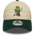 beige-och-gron-justerbar-9twenty-kurvkeps-med-garfield-fran-new-era